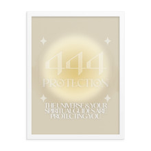 Load image into Gallery viewer, 444 Angel Number Framed Poster Print (Protection)