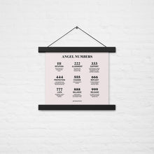 Load image into Gallery viewer, Angel Numbers Hanging Wall Poster Print