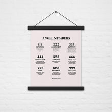 Load image into Gallery viewer, Angel Numbers Hanging Wall Poster Print