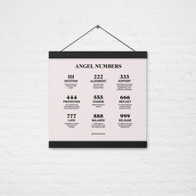Load image into Gallery viewer, Angel Numbers Hanging Wall Poster Print