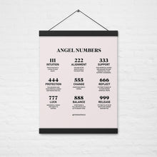 Load image into Gallery viewer, Angel Numbers Hanging Wall Poster Print