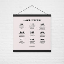 Load image into Gallery viewer, Angel Numbers Hanging Wall Poster Print