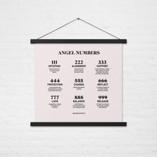 Load image into Gallery viewer, Angel Numbers Hanging Wall Poster Print