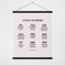 Load image into Gallery viewer, Angel Numbers Hanging Wall Poster Print