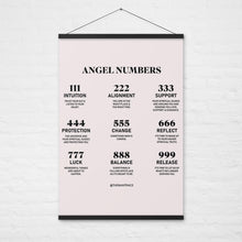 Load image into Gallery viewer, Angel Numbers Hanging Wall Poster Print