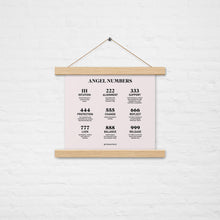 Load image into Gallery viewer, Angel Numbers Hanging Wall Poster Print