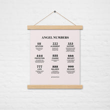 Load image into Gallery viewer, Angel Numbers Hanging Wall Poster Print