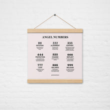 Load image into Gallery viewer, Angel Numbers Hanging Wall Poster Print
