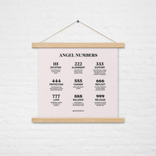 Load image into Gallery viewer, Angel Numbers Hanging Wall Poster Print