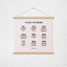 Load image into Gallery viewer, Angel Numbers Hanging Wall Poster Print