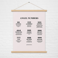 Load image into Gallery viewer, Angel Numbers Hanging Wall Poster Print