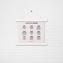 Load image into Gallery viewer, Angel Numbers Hanging Wall Poster Print