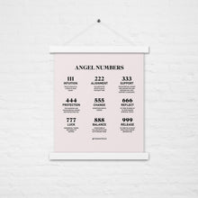 Load image into Gallery viewer, Angel Numbers Hanging Wall Poster Print