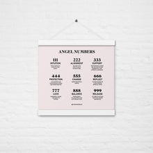 Load image into Gallery viewer, Angel Numbers Hanging Wall Poster Print