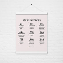 Load image into Gallery viewer, Angel Numbers Hanging Wall Poster Print