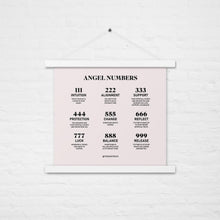 Load image into Gallery viewer, Angel Numbers Hanging Wall Poster Print