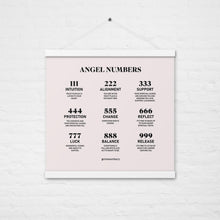 Load image into Gallery viewer, Angel Numbers Hanging Wall Poster Print
