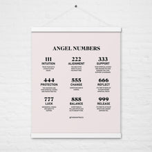 Load image into Gallery viewer, Angel Numbers Hanging Wall Poster Print