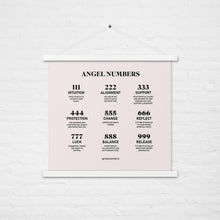 Load image into Gallery viewer, Angel Numbers Hanging Wall Poster Print