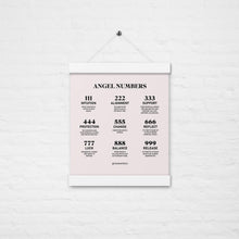 Load image into Gallery viewer, Angel Numbers Hanging Wall Poster Print