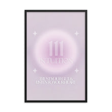 Load image into Gallery viewer, 111 Angel Number Framed Poster Print (Intuition)
