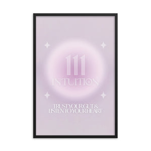 111 Angel Number Framed Poster Print (Intuition)