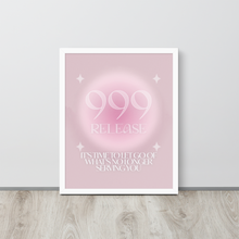 Load image into Gallery viewer, 999 Angel Number Poster Print (Release)