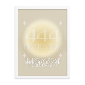 444 Angel Number Framed Poster Print (Protection)