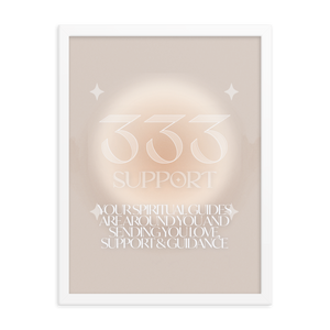 333 Angel Number Framed Poster Print (Support)