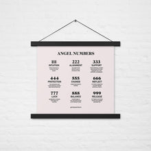 Load image into Gallery viewer, Angel Numbers Hanging Wall Poster Print