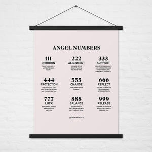 Angel Numbers Hanging Wall Poster Print
