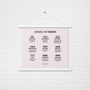 Angel Numbers Hanging Wall Poster Print