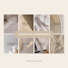 Load image into Gallery viewer, FREE January 2024 Digital Wallpaper Bundle for Tablet + Phone