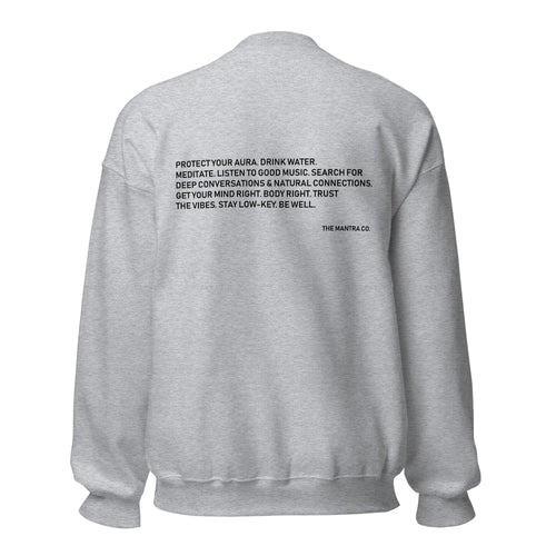Protect Your Aura Crewneck Sweater (Grey)