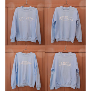 Mantra Zodiac Crewneck Sweater (Sky Blue)