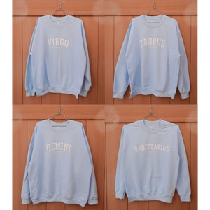 Mantra Zodiac Crewneck Sweater (Sky Blue)