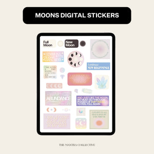 Moons Digital Stickers